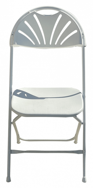 White folding chair