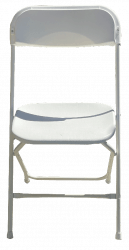 Square white folding chair
